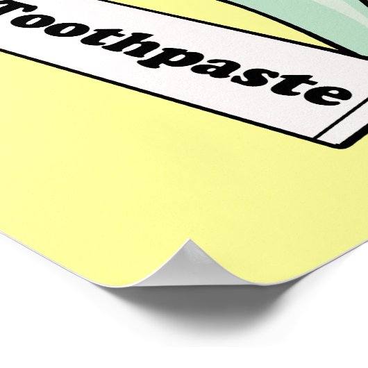 Smile Kawaii Tooth Art Poster (Ecke)