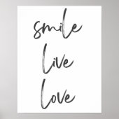Smile, Live, Laugh Poster – Positive Energie (Vorne)