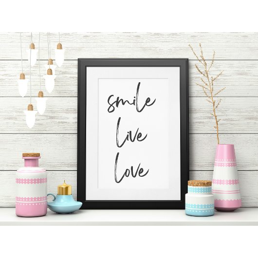 Smile, Live, Laugh Poster – Positive Energie