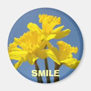 SMILE Magnete Gelbe Osterglocken Blumen Lächeln Magnet