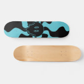 Smile Melt - Blau und Schwarz Skateboard (Horizontal)