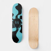 Smile Melt - Blau und Schwarz Skateboard (Vorderseite)