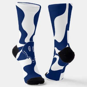 Smile Melt in Blau und Weiß Socken