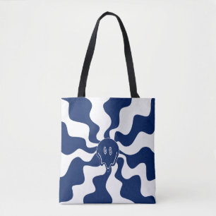 Smile Melt in Blau und Weiß Tasche