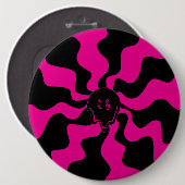 Smile Melt - Magenta und Schwarz Button (Vorne & Hinten)
