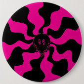 Smile Melt - Magenta und Schwarz Button (Vorderseite)