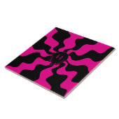 Smile Melt - Magenta und Schwarz Fliese (Seite)
