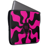 Smile Melt - Magenta und Schwarz Laptopschutzhülle (Vorne Rechts)