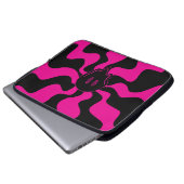 Smile Melt - Magenta und Schwarz Laptopschutzhülle (Vorne Knopf)