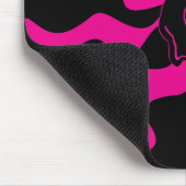 Smile Melt - Magenta und Schwarz Mousepad (Ecke)