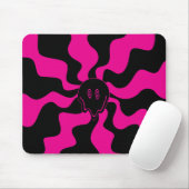 Smile Melt - Magenta und Schwarz Mousepad (Mit Mouse)