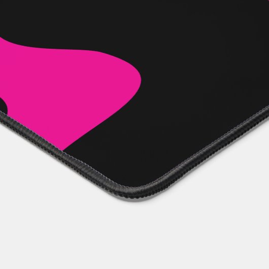 Smile Melt - Magenta und Schwarz Schreibtischunterlage (Ecke)