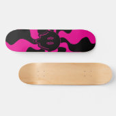 Smile Melt - Magenta und Schwarz Skateboard (Horizontal)