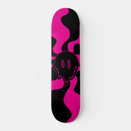 Smile Melt - Magenta und Schwarz Skateboard