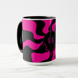 Smile Melt - Magenta und Schwarz Tasse