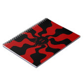 Smile Melt Retro Rot und Schwarz Notizblock (Linke Seite)
