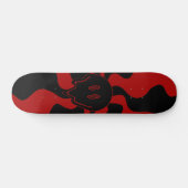 Smile Melt Retro Rot und Schwarz Skateboard (Horizontal)