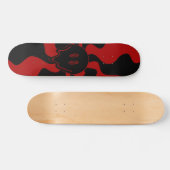 Smile Melt Retro Rot und Schwarz Skateboard (Horizontal)