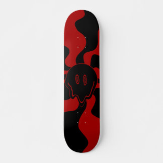 Smile Melt Retro Rot und Schwarz Skateboard