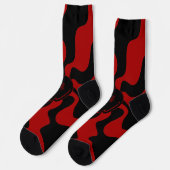 Smile Melt Retro Rot und Schwarz Socken (Linkes Detail)