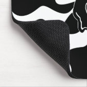 Smile Melt - Schwarz und Weiß Mousepad (Ecke)