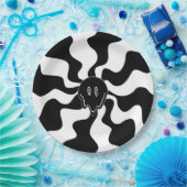 Smile Melt - Schwarz und Weiß Pappteller (Party)