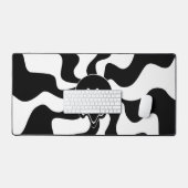 Smile Melt - Schwarz und Weiß Schreibtischunterlage (Tastatur & Maus)
