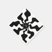 Smile Melt - Schwarz und Weiß Serviette (Ecke)