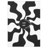 Smile Melt - Schwarz und Weiß Tischdecke (Vorderseite)