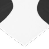 Smile Melt - Schwarz und Weiß Tischdecke (Schrägansicht)