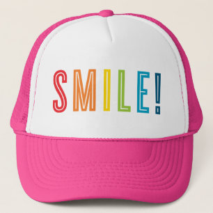 SMILE minimale fette Farbtyp motivierende Zitate Truckerkappe