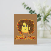 Smile Mon Fire Rasta Face Postkarte (Stehend Vorderseite)