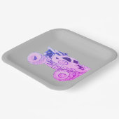 Smile Monster Truck Kundgebung Geburtstagsparty Pappteller (Gewinkelt)