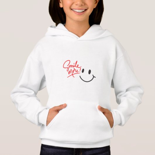 Smile More! Positive Vibes Hoodie  (Vorderseite)