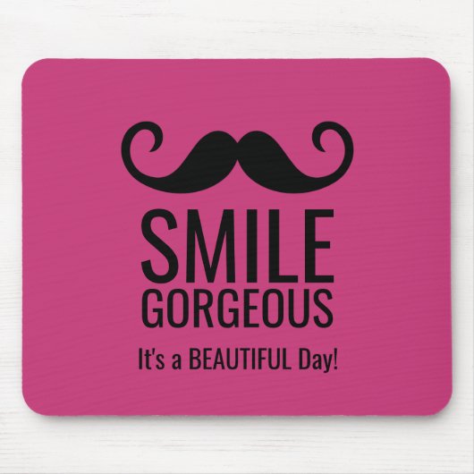 SMILE & Mustache JEDE Basis-FARBMOUSPAD Mousepad (Vorne)