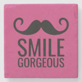 SMILE & Mustache JEGLICHE Untersetzer VON FARBSTON (Vorderseite)