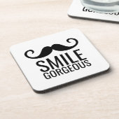 SMILE- & Mustache-Untersetzer Getränkeuntersetzer (Linke Seite)