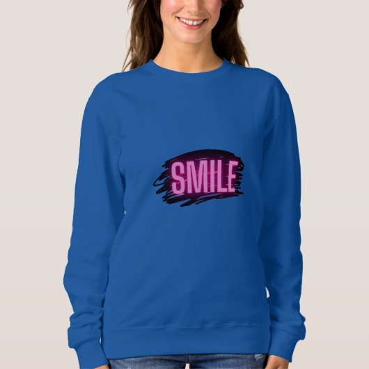 Smile Neon Graphic Women’s Sweatshirt (Vorderseite)