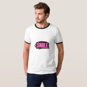 Smile Neon Text Herren Ring T-Shirt (Vorne ganz)