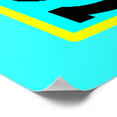 SMILE niedliche CMYK-Gesichter Poster (Ecke)