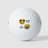 'Smile Now, Cry Later' Funny Playful Good Laugh  Golfball (Vorderseite)
