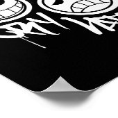 Smile now cry later graffiti poster (Ecke)