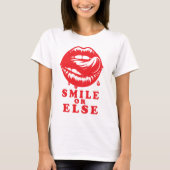 Smile or Else: Halloween Lips Tee (Vorderseite)