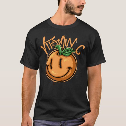 Smile Orange Streetwear T-Shirt (Vorderseite)
