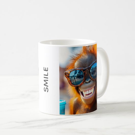 Smile Orangutan Kaffeetasse (VorderseiteRechts)