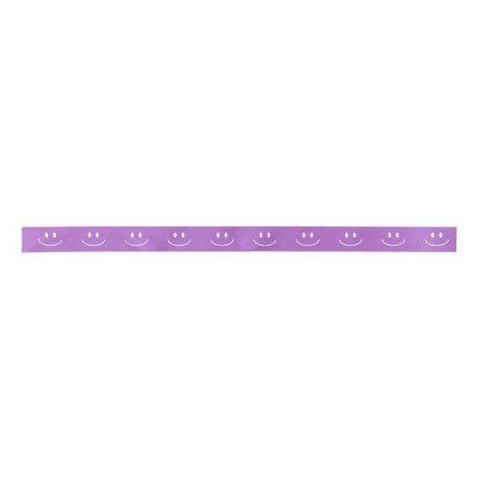 Smile Pattern Lilac Ribbon Satinband (Vorderseite)