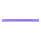 Smile Pattern Neon Blue Ribbon Satinband (Vorderseite)