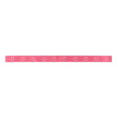 Smile Pattern rosa Ribbon Satinband (Vorderseite)