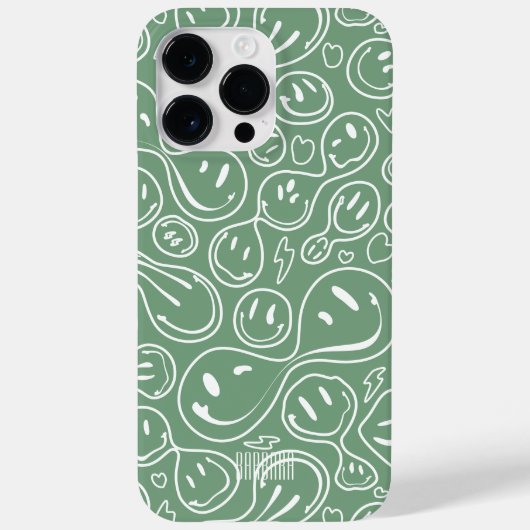 Smile Pattern Sage Bridesmaid Trauzeugen Moderne Case-Mate iPhone Hülle (Rückseite)