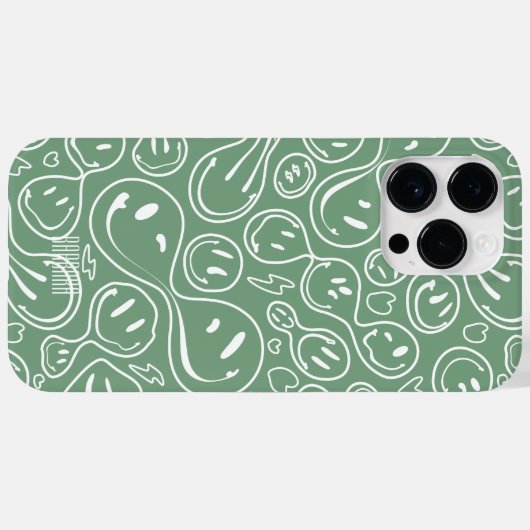 Smile Pattern Sage Bridesmaid Trauzeugen Moderne Case-Mate iPhone Hülle (Rückseite (Horizontal))